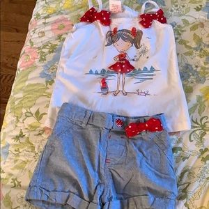 Two Piece summer shirt and shorts set